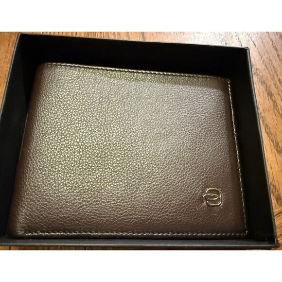 Piquadro Men’s Wallet 12 Card Slots RFID Block 12PU1241ED/TM Dark Brown - Picture 1 of 9